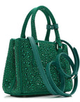 Satin Crystal Mini Galleria Double Zip Tote Mango