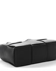 Grained Calfskin Intrecciato Mini Arco Tote Black