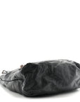 Agneau Giant 21 Rose Gold Hardware Day Hobo Black