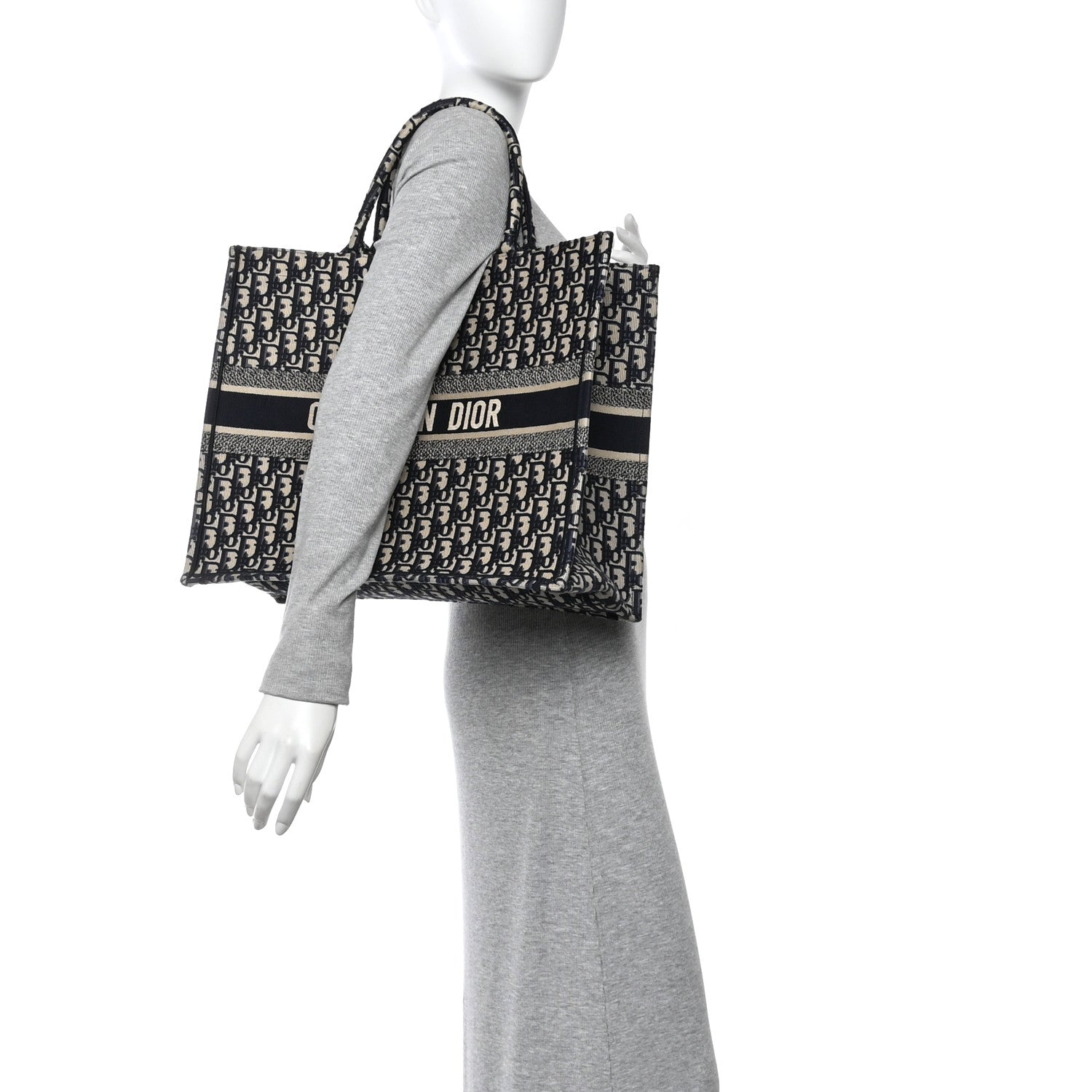 Oblique Large Book Tote Blue Multicolor