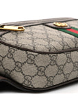 Soft GG Supreme Monogram Medium Ophidia Belt Bag Dark Brown