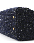 Tweed Quilted Small CHNL 25 Handbag Blue