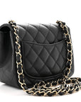 Caviar Quilted Mini Square Flap Black