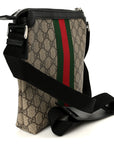 GG Supreme Monogram Web Messenger Bag Black