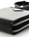 Saffiano Smartphone Case Crossbody Black
