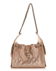 Metallic Caviar Quilted Small CHNL 25 Handbag Copper