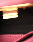 Shiny Nappa Micro Peekaboo Iconic Satchel  Rosa Fluo