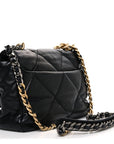 Lambskin Quilted Large CHNL 19 Flap Black