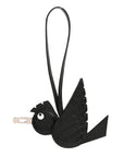 Epsom Chevre Mysore Swift Alligator Lizard Birdy Bag Charm Black