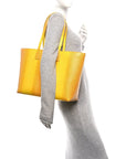 Calfskin Lizard Embossed Medium London Tote Marigold