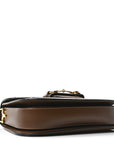 GG Supreme Monogram Horsebit 1955 Shoulder Bag Beige Brown Sugar