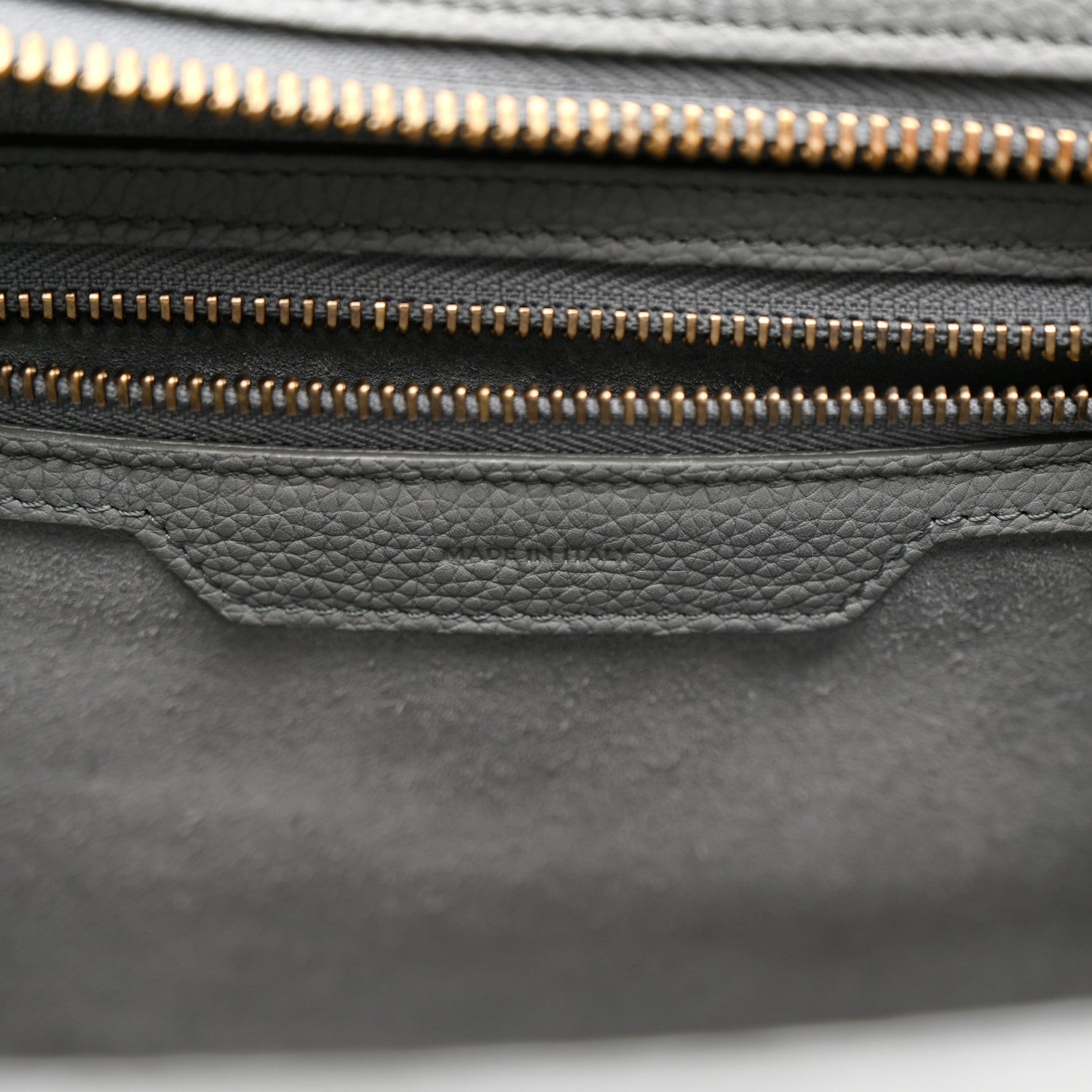Baby Drummed Calfskin Micro Luggage Kohl