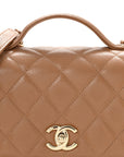 Caviar Quilted Medium Business Affinity Flap Beige