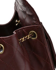 Caviar Quilted Small CHNL 25 Handbag Burgundy