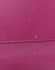 Smooth Calfskin Suede Medium Reversible Monogram Kate Satchel Rose Rubis