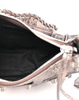 Metallic Agneau Arena Le Cagole Shoulder Bag XS Dark Bronze
