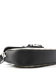 GG Supreme Monogram Horsebit 1955 Soft Small Shoulder Bag Beige Black