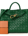 Nappa Intrecciato Small Andiamo Shoulder Bag Jungle
