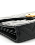 Calfskin Matelasse GG Marmont Chain Wallet Black