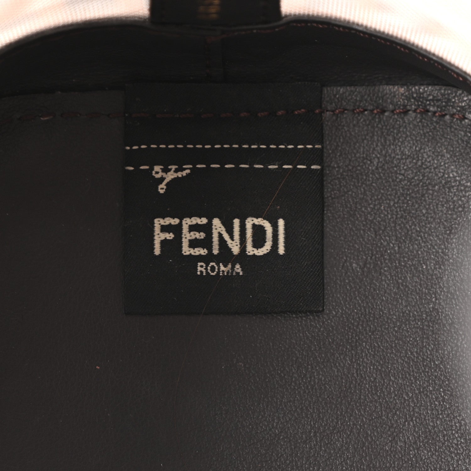 Mesh Vitello Grace F is FNDI FF 1974 Mini Mon Tresor Bucket Bag Marrone Black Ebano