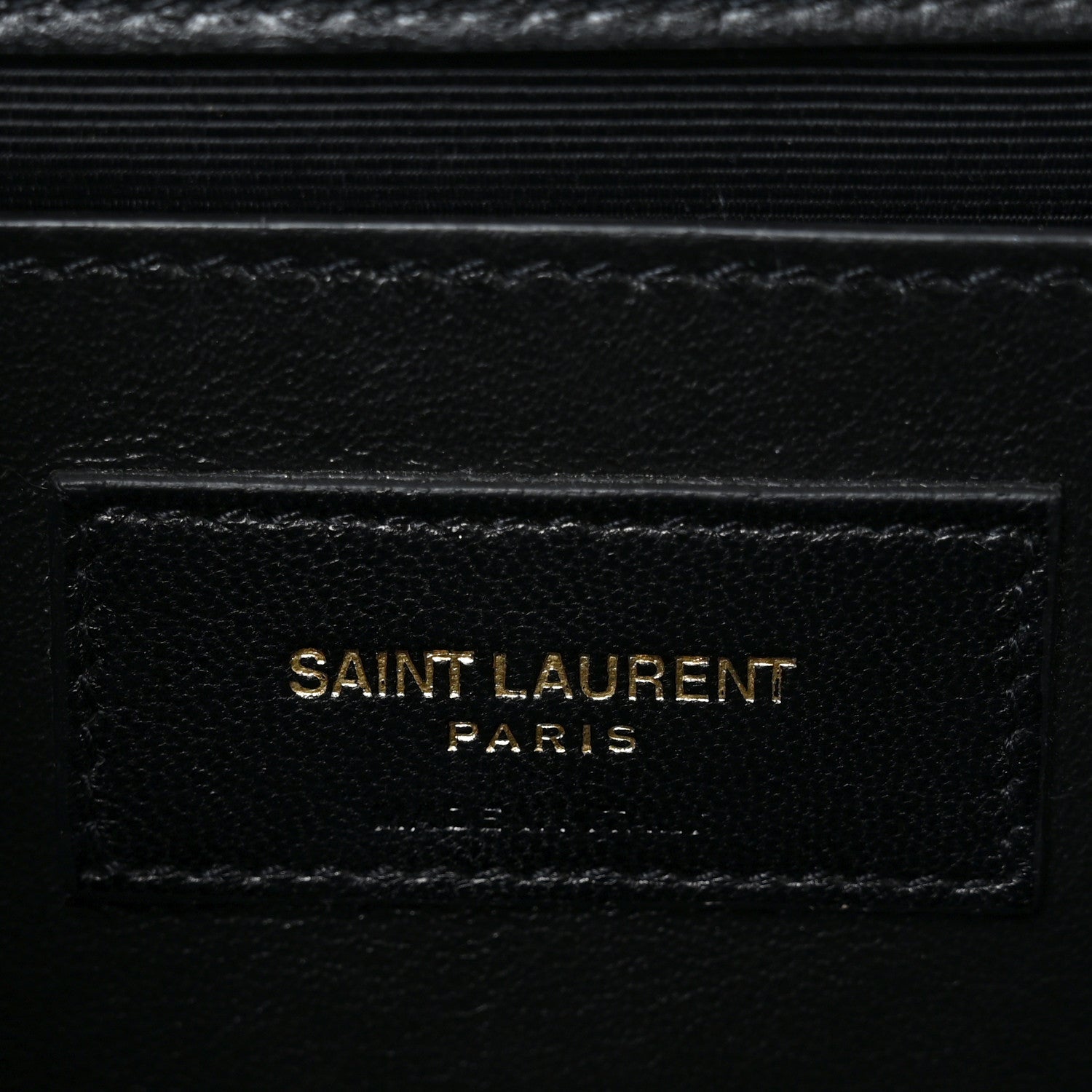 Calfskin Crystal Medium Monogram Kate Satchel Black