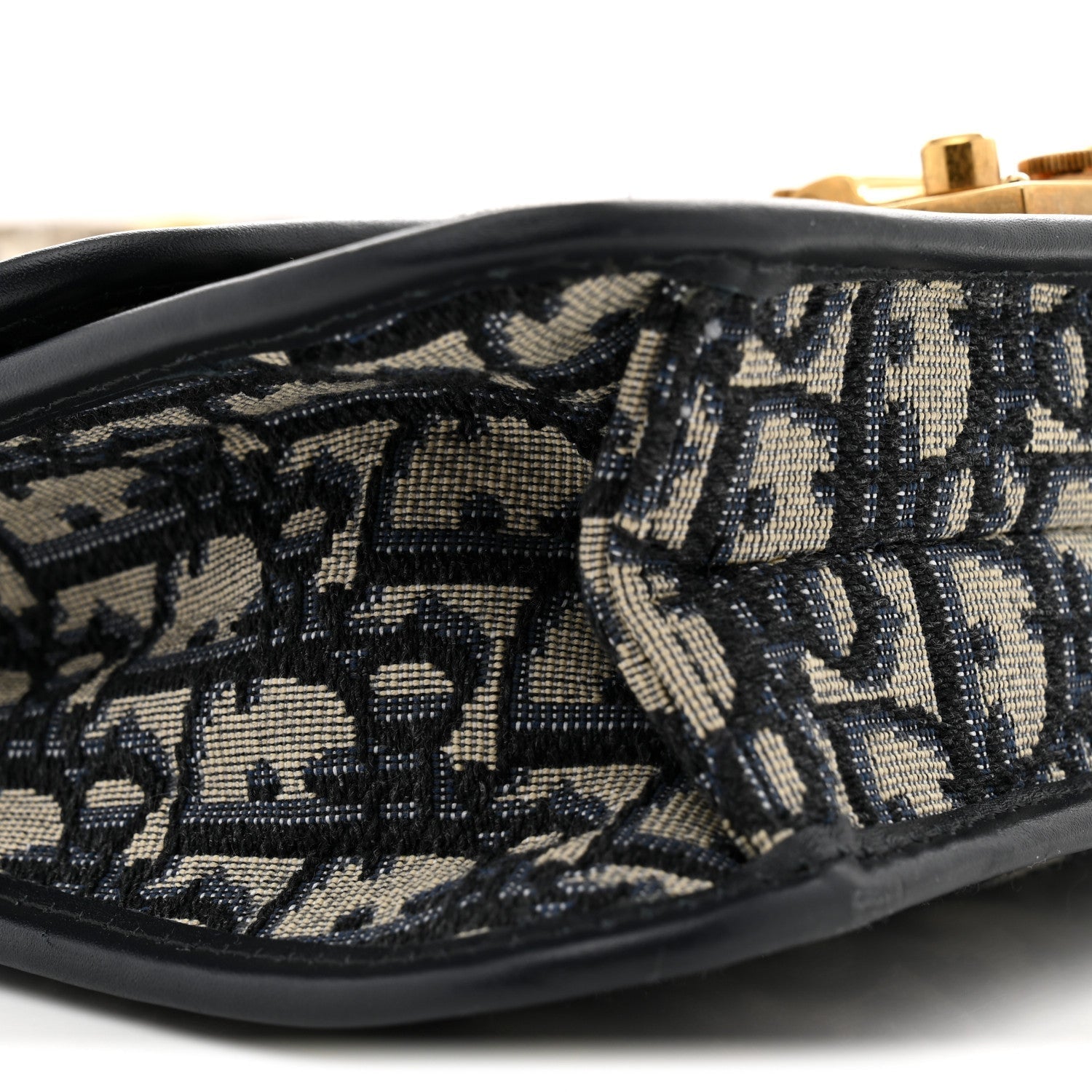 Oblique Small D1ORAddict Flap Bag Navy Blue