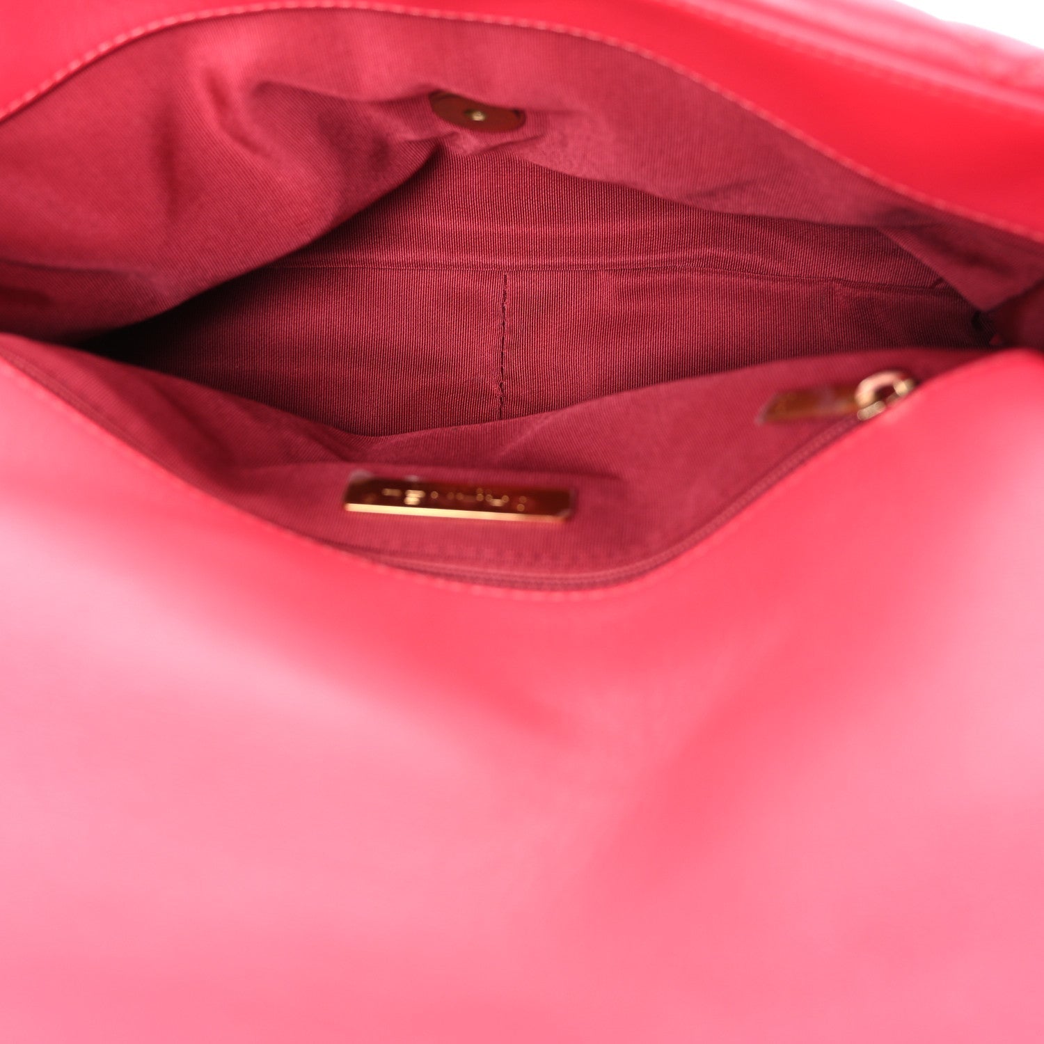 Lambskin Quilted Large CHNL 19 Flap Dark Pink