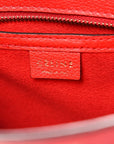 Drummed Calfskin Nano Luggage Vermillion