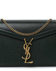 Grain De Poudre Monogram Cassandra Chain Wallet Dark Green