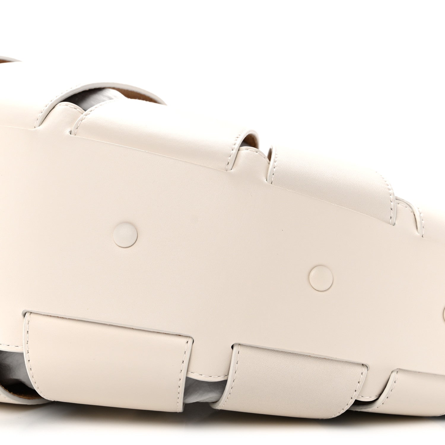 French Calfskin Shell Bag White Frost