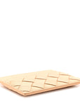 Nappa Intrecciato Card Holder Almond