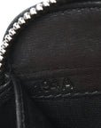 Nappa Metal Studded Zip Around Wallet Black