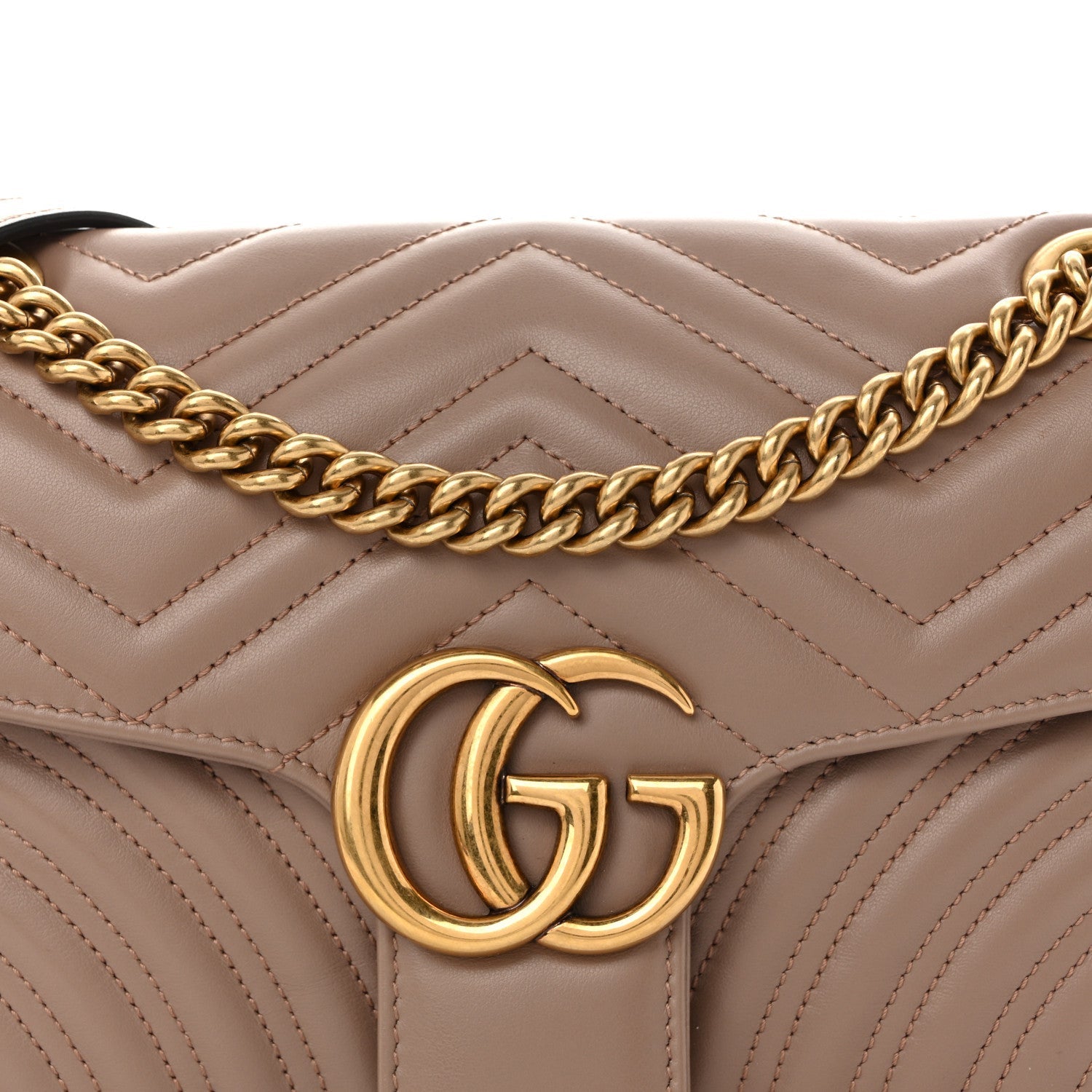 Calfskin Matelasse Small GG Marmont Shoulder Bag Porcelain Rose