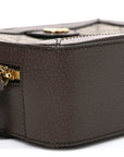 GG Supreme Monogram Mini Ophidia Top Handle Shoulder Bag Brown