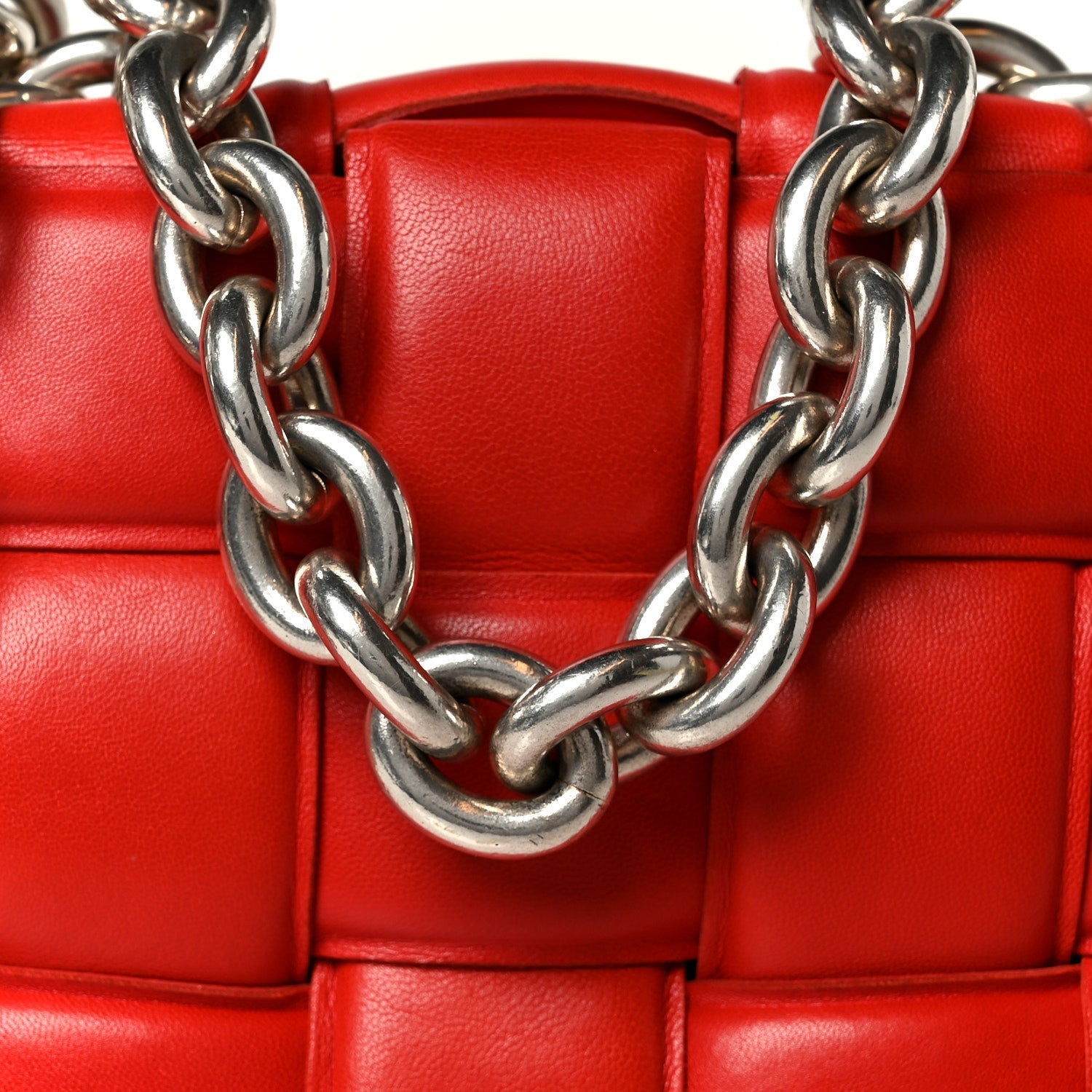 Lambskin Maxi Intreccio Padded Chain Cassette Crossbody Bag Nail Polish