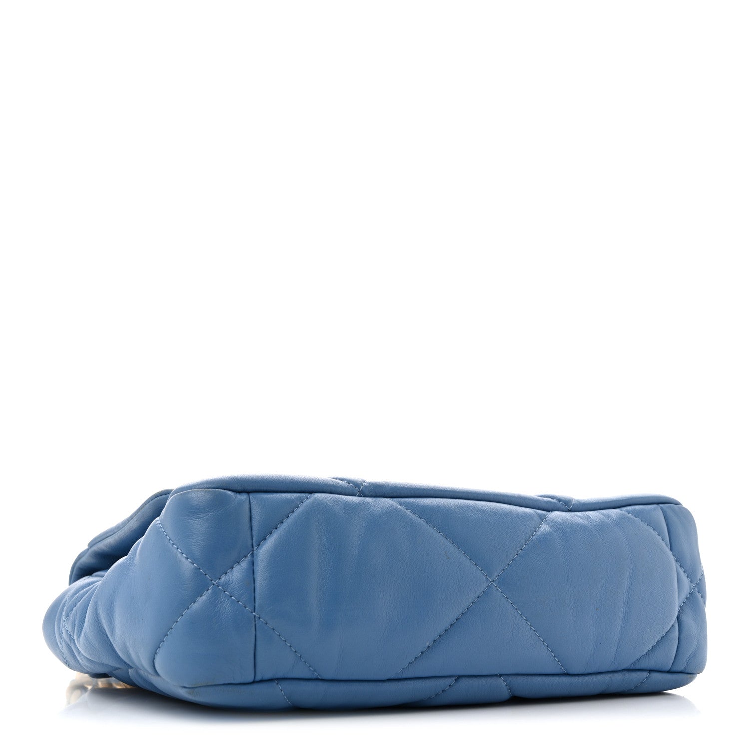 Lambskin Quilted Medium CHNL 19 Flap Blue