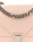 Grained Calfskin Medium D1ORama Flap Bag Nude