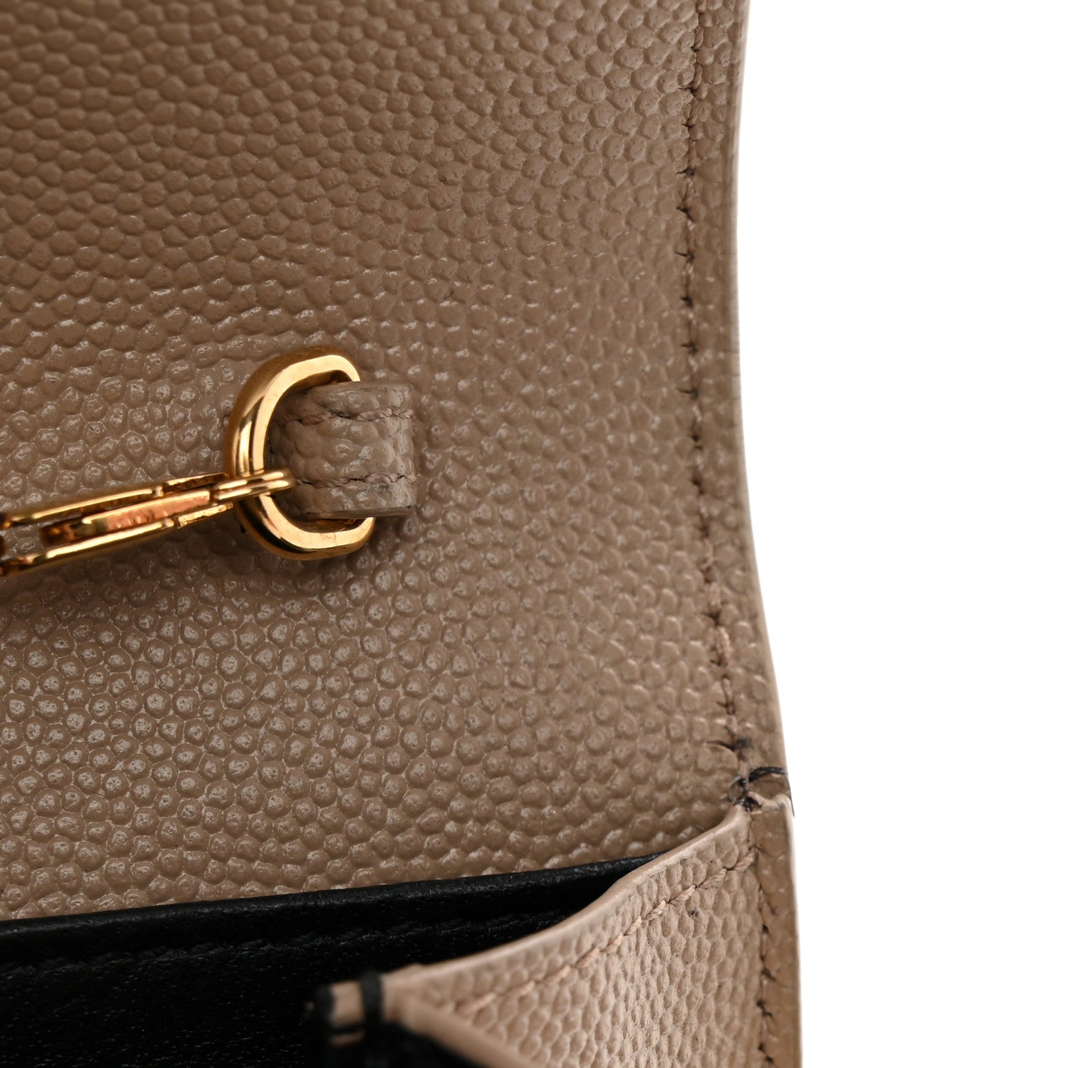 Grain De Poudre Monogram Uptown Chain Wallet Dark Beige