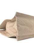 Linen Calfskin Small Rive Gauche Tote Greggio Natural
