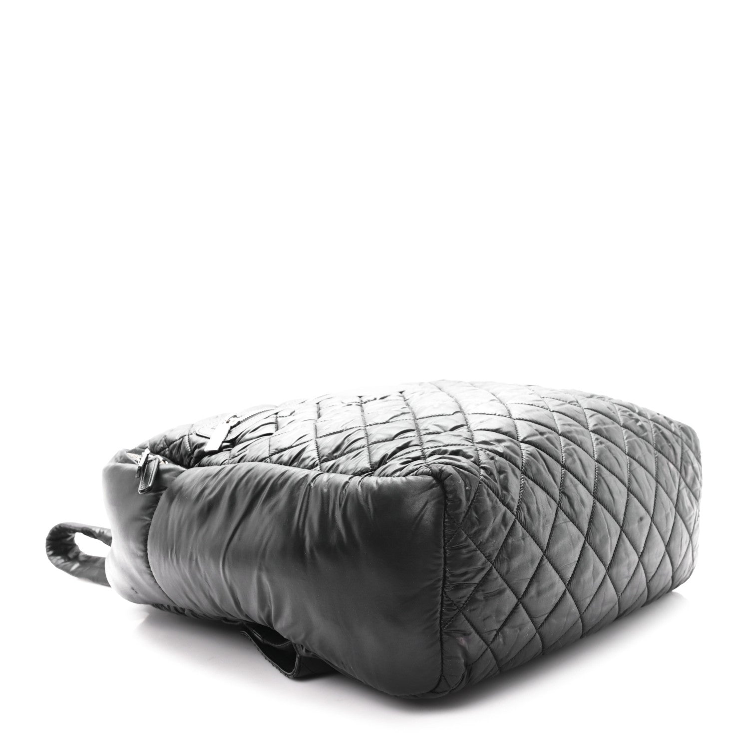 Nylon Quilted Coco Cocoon Backpack Black