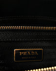 Saffiano Small Galleria Double Zip Tote Black