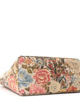 GG Supreme Monogram Water Flora Web Large Ophidia Tote Beige White Multicolor