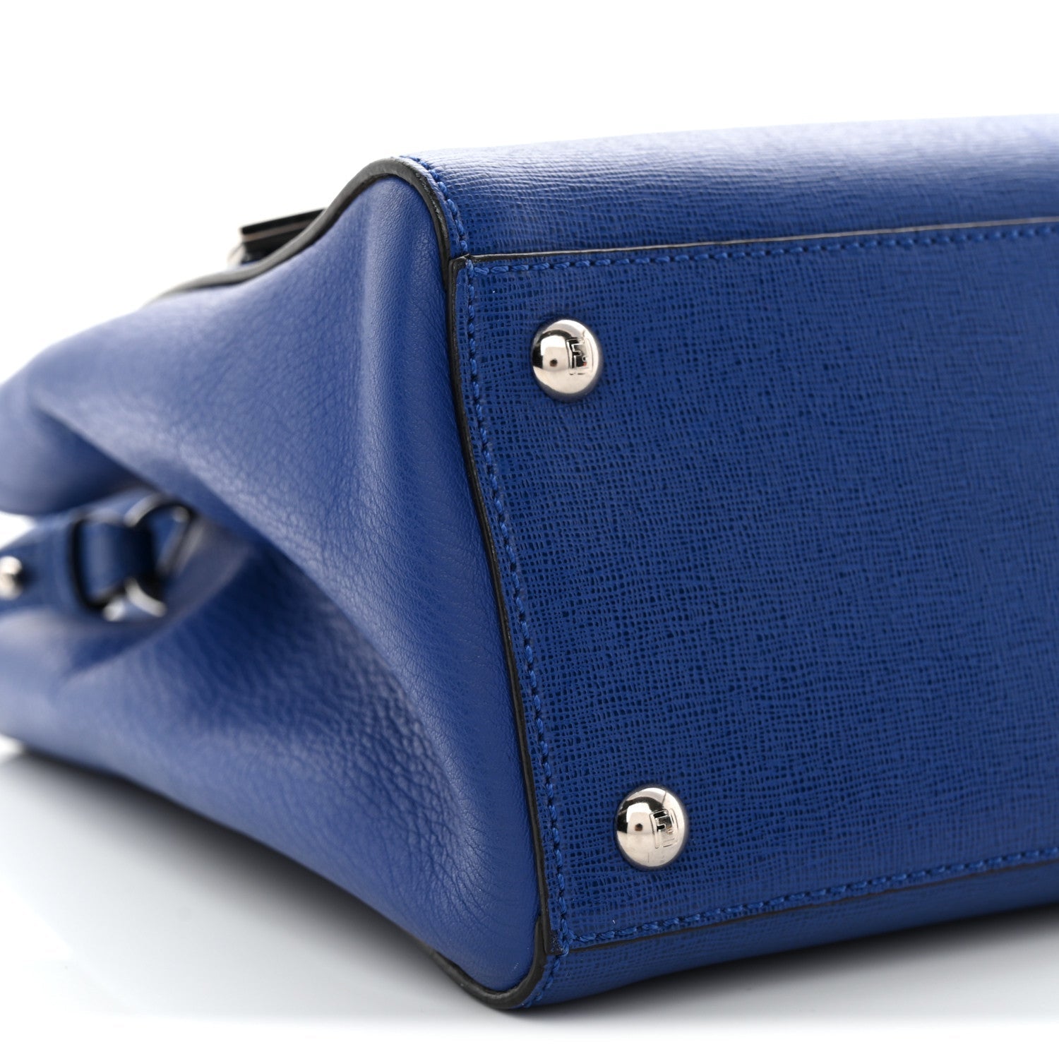 Vitello Elite Petite 2Jours Tote Blue Neon