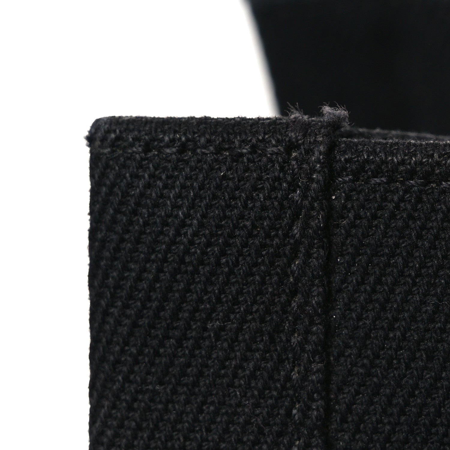 Linen Calfskin Rive Gauche North South Tote Black