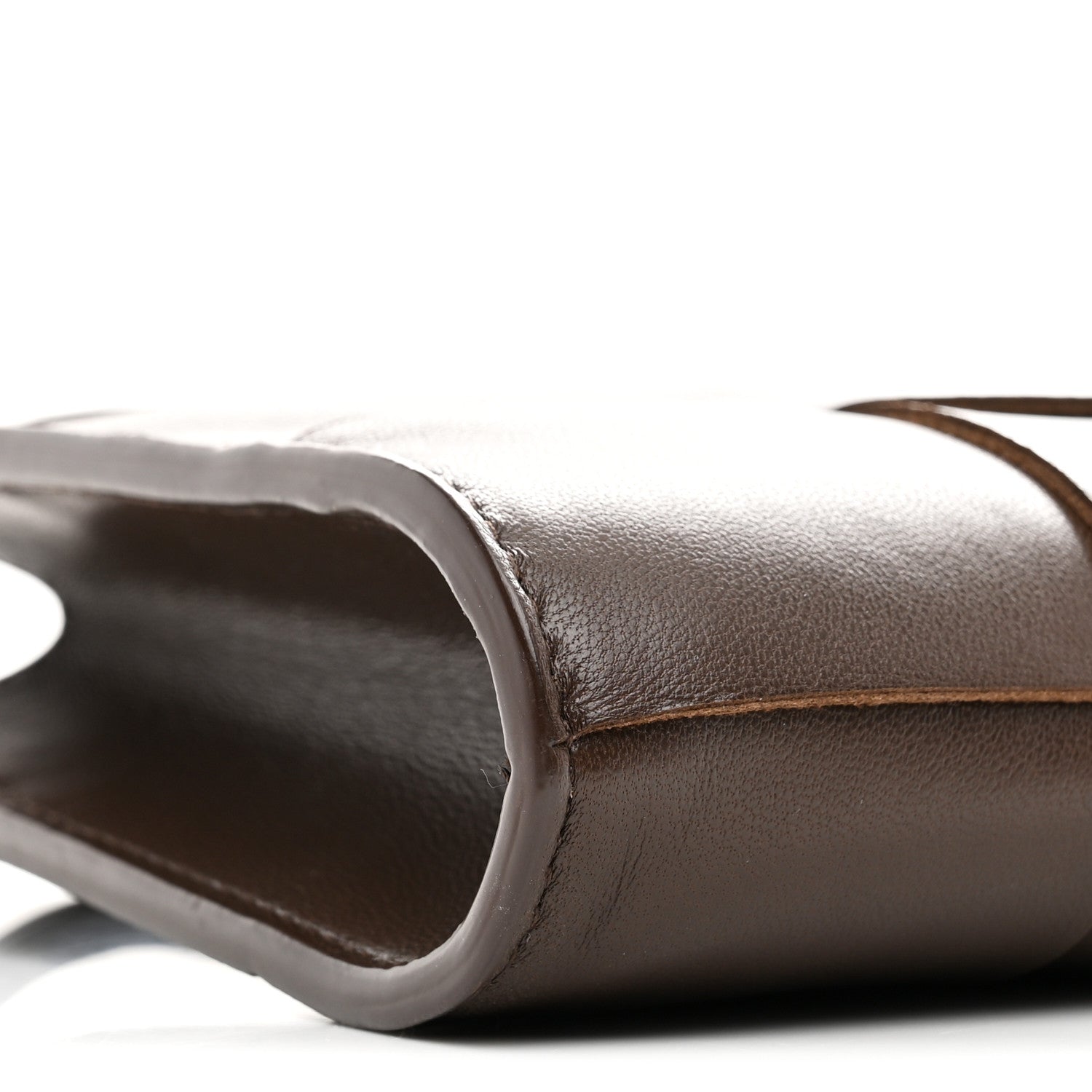 Lambskin Maxi Intrecciato Mini Cassette Crossbody Pouch Brown