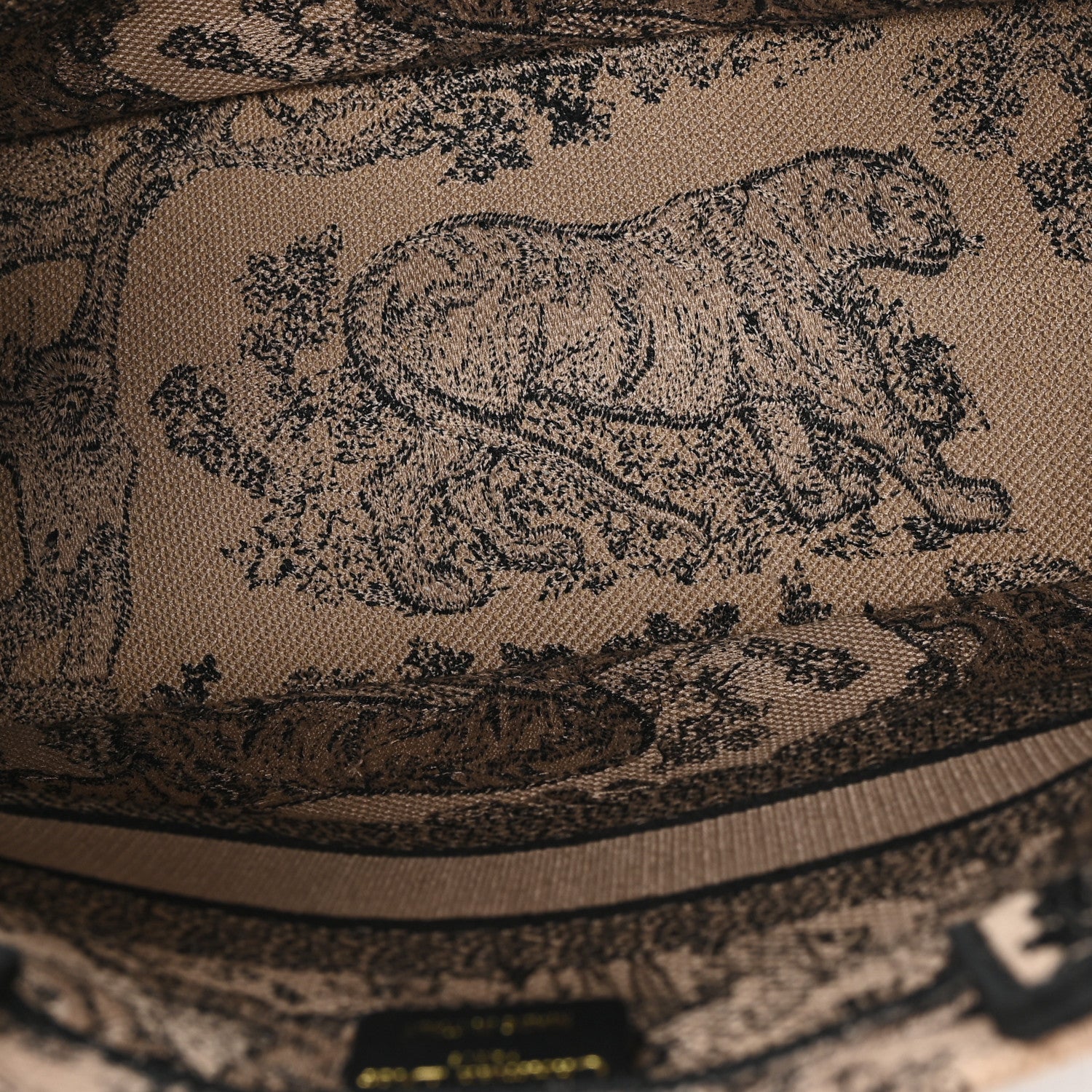 Canvas Embroidered Medium D1ORiviera Toile De Jouy Book Tote Black