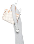Damier Azur Neo Neverfull MM Rose Ballerine