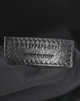 Lambskin Quilted Monogram Monochrome Medium Loulou Puffer Chain Satchel Black