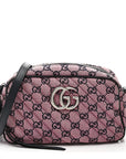 Monogram Multicolor Matelasse Diagonal Small GG Marmont Chain Shoulder Bag Pink Blue