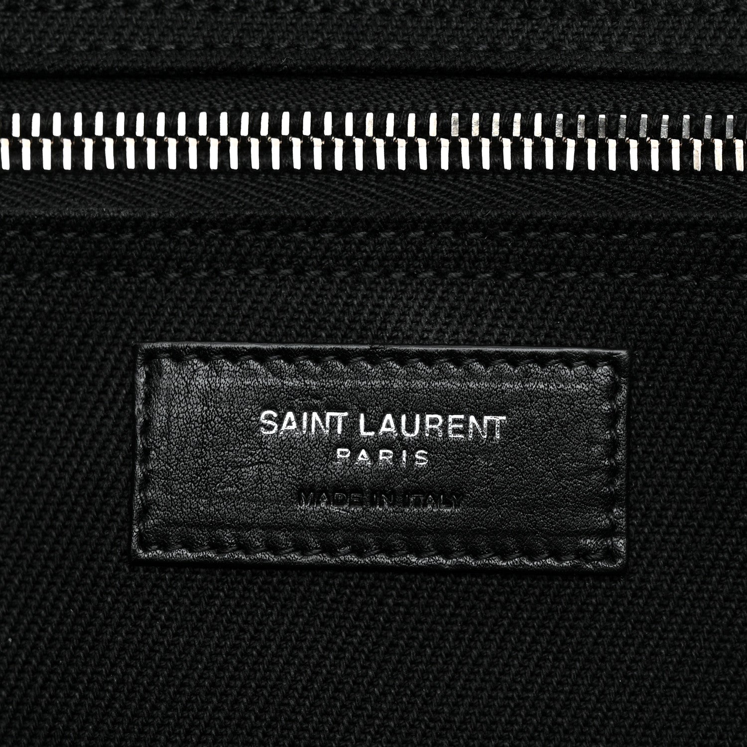 Linen Calfskin Rive Gauche Tote Black